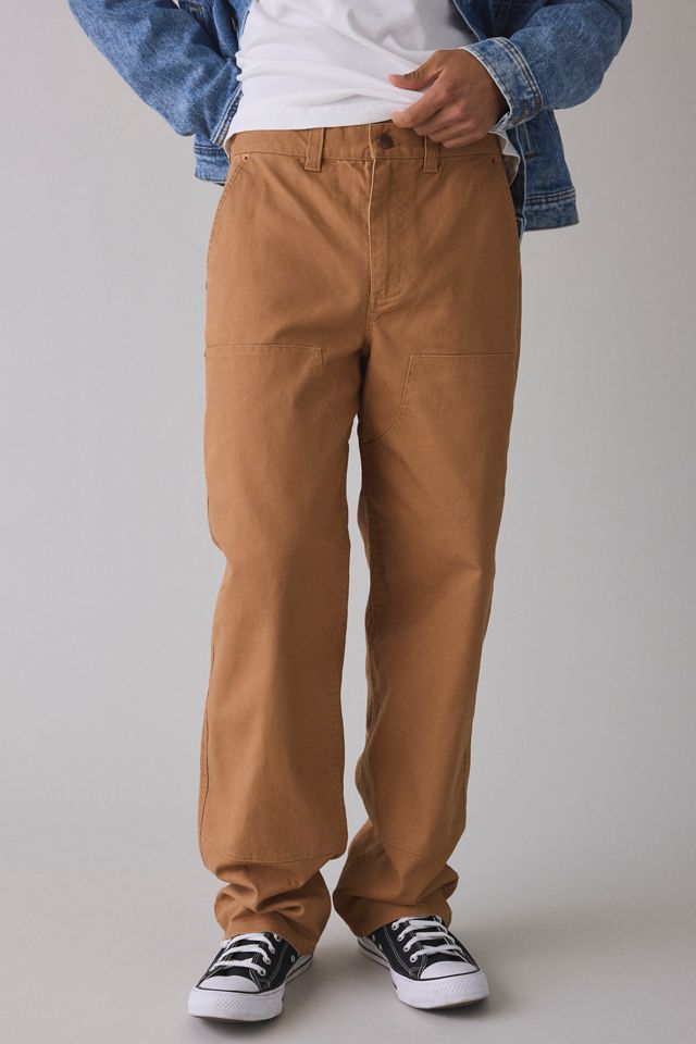 Pantalon en canevas CAT à jambe droite à double genou #1