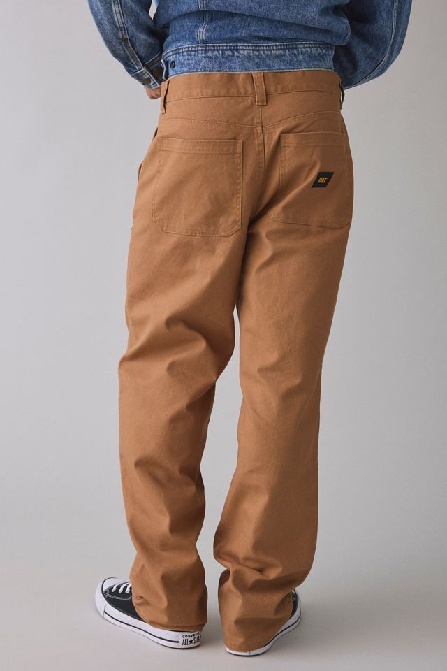 Pantalon en canevas CAT à jambe droite à double genou #2
