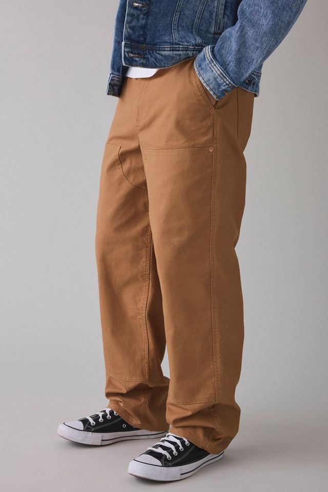 Pantalon en canevas CAT à jambe droite à double genou #3