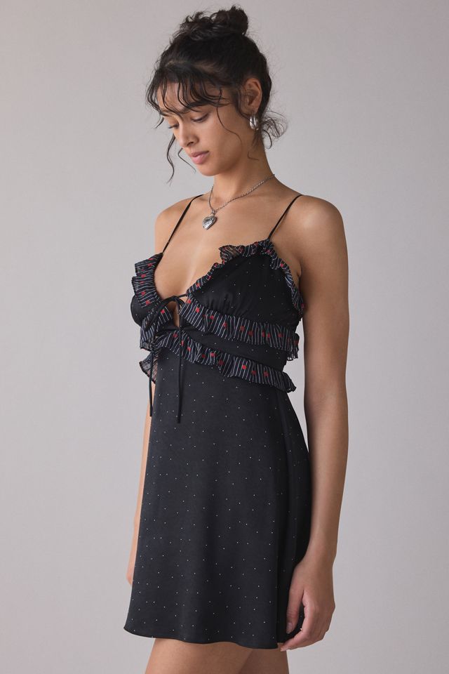 Jacquie The Label Teagan Ruffle Trim Slip Mini Dress #3