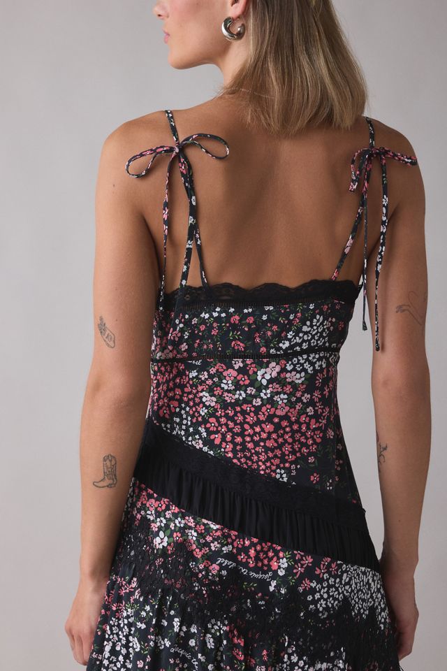 Robe longue Amalia asymétrique à bordure de dentelle Jacquie The Label #1