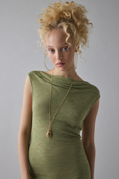 Out From Under Sunset Swit Semi-Sheer Off-Shoulder Slip Maxi Dress