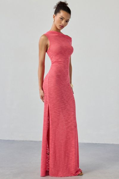 Out From Under Sunset Swit Semi-Sheer Off-Shoulder Slip Maxi Dress