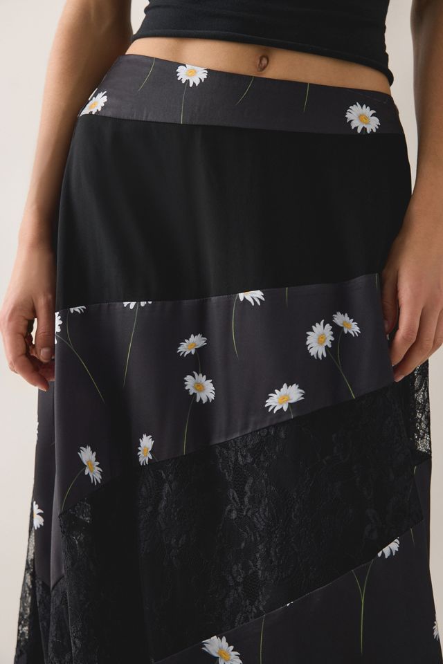 Jupe midi asymétrique haute-basse épissée Gabriela Jacquie The Label #2