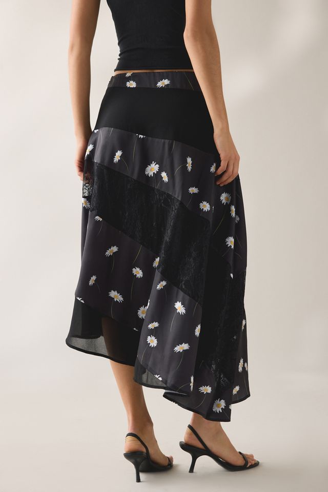 Jupe midi asymétrique haute-basse épissée Gabriela Jacquie The Label #3