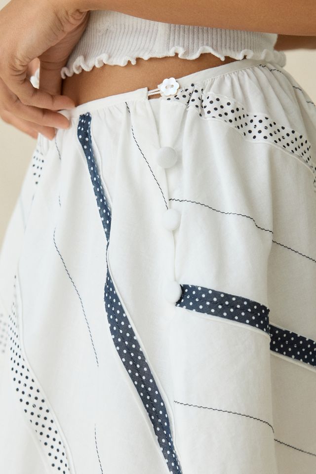 Jacquie The Label Norah Bias Patchwork Mini Skirt #4