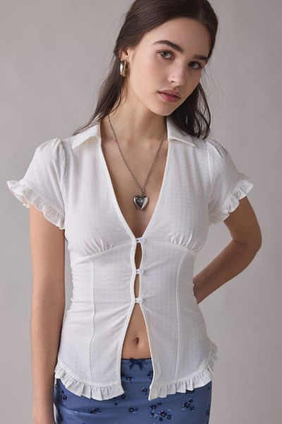 Women's Frilly Ruffle Tops & Blouses | Urban Outfitters