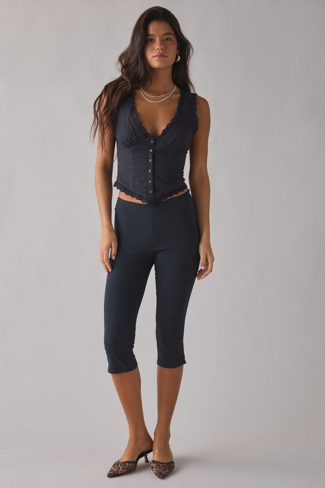 Kimchi Blue It's A Vibe Eyelet Lace Trim Corset Tank Top #4