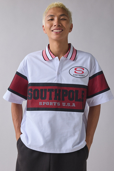 SOUTHPOLE Mesh Paneled Polo Shirt | Urban Outfitters Canada