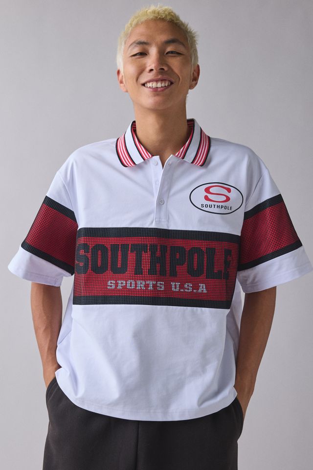 Southpole ゲームシャツ Southpole 21 Mens White Blue 1/4 Zip All Player League Shirt Size