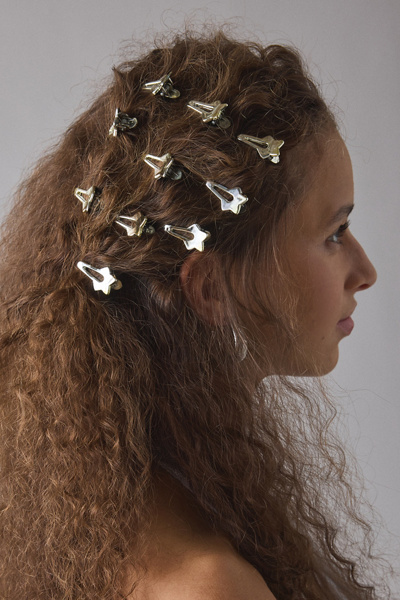 Vintage By UO Silver Star Mini Clips