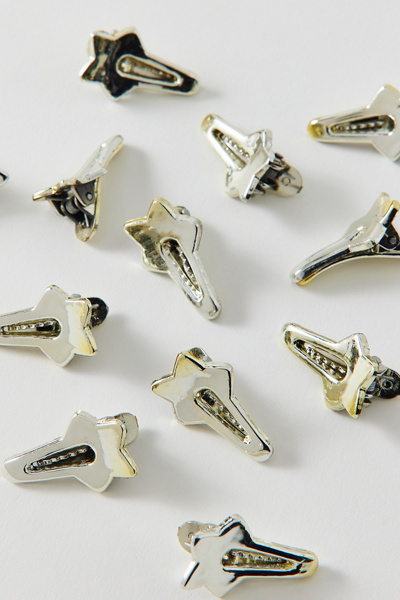 Vintage By UO Silver Star Mini Clips