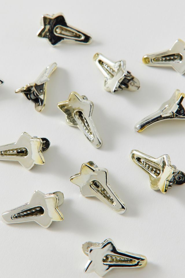 Vintage By UO Silver Star Mini Clips | Urban Outfitters