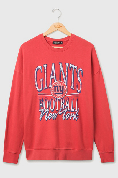 Junk Food Nfl Lateral Crewneck Sweatshirt In New York Giants, Men's At Urban Outfitters In Red