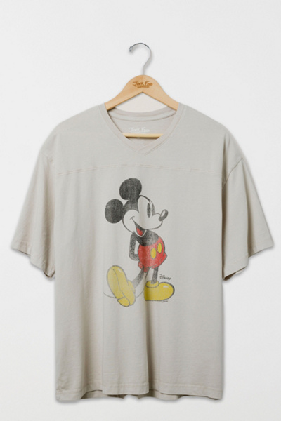 Junk Food Mickey '28 Hockey Tee In Peyote, Men's At Urban Outfitters In Gray