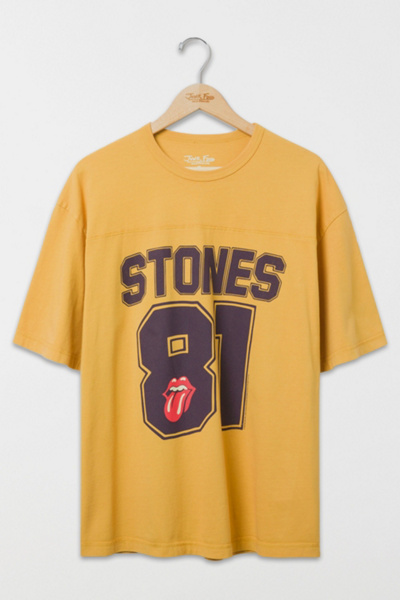 Junk Food Rolling Stones '81 Hockey Tee In Sunkiss, Men's At Urban Outfitters In Orange