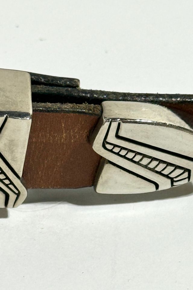 Vintage 1980's Western Custom Hand Made Hardware Leather Belt #1