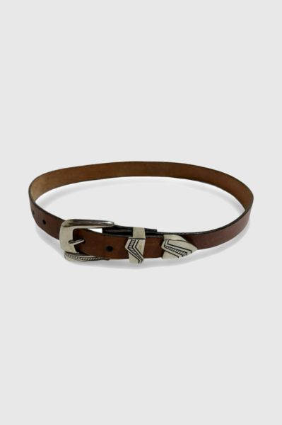 Vintage 1980's Western Custom Hand Made Hardware Leather Belt