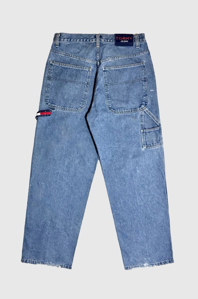 Vintage 1990's Tommy Hilfiger Light Baggy Carpenter Denim Jeans #1
