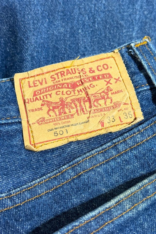 Vintage 1980's Levi’s® 501 White Overlock Dark Denim Jeans #2