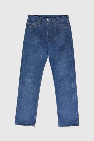 Vintage 1980's Levi’s® 501 White Overlock Dark Denim Jeans
