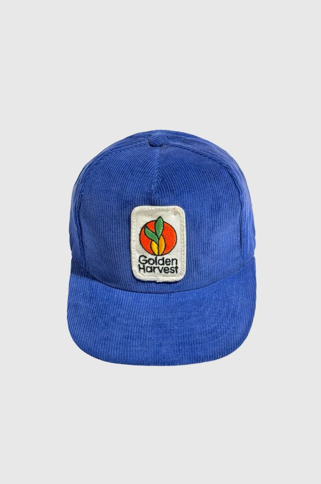 Vintage 1970's Golden Harvest Corduroy Trucker Hat