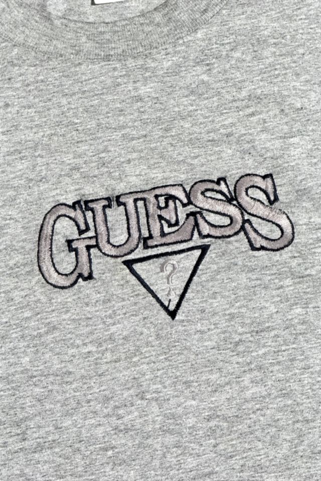 Vintage 1990's Guess Embroidered Logo Jersey T-Shirt #1