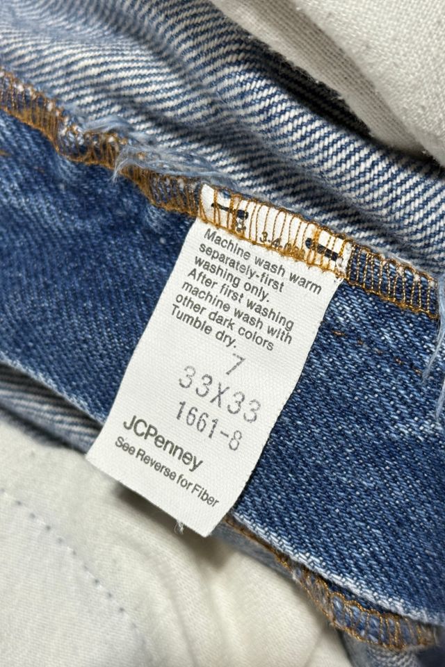 Vintage 1970's Penney's Plain Pockets Perfect Fade Western Bootcut Denim Jeans #3
