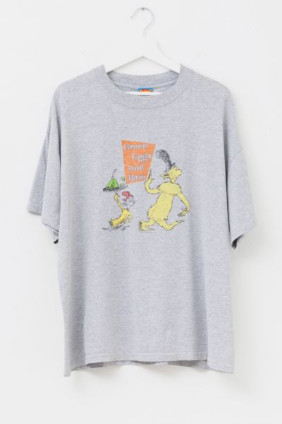 Vintage Y2K Distressed Dr. Seuss Green Eggs and Ham Graphic T-Shirt