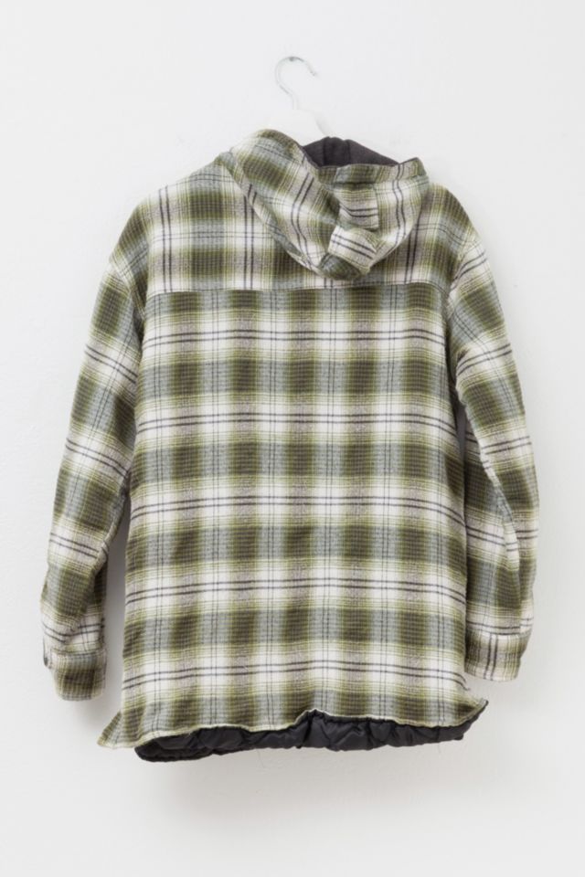 Vintage Y2K Distressed Hooded Plaid Thermal Lined Zipper Jacket #2