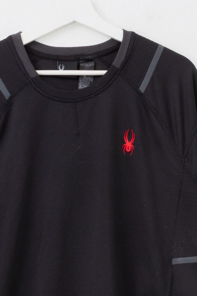 Vintage Y2K Spider Active Black Long Sleeve Athletic Shirt #1