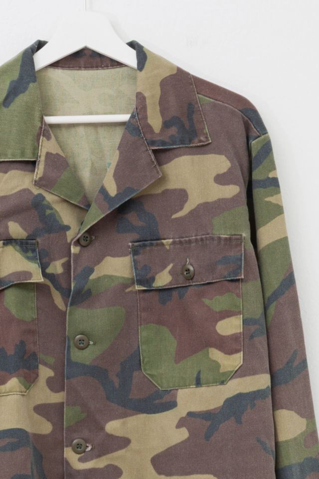 Vintage 1980s Distressed Camo Chore Jacket #1