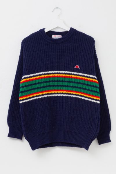 Vintage 1980s Kappa Cable Knit Pullover Sweater Made in Italy