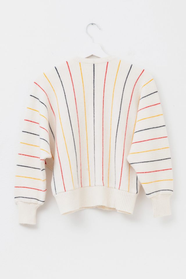 Vintage 1980s Rodier Paris Striped Cardigan Sweater #2