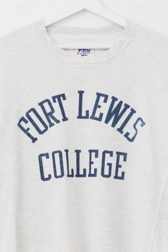 Vintage 1990s Distressed Fort Lewis College Spell Out Reverse Weave Sweatshirt #1