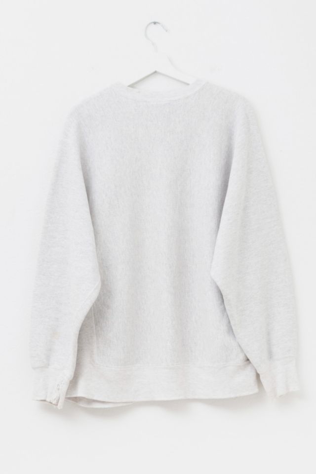 Vintage 1990s Distressed Football Spell Out Reverse Weave Crewneck Sweatshirt Made in USA #3