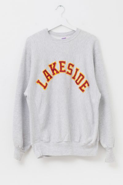 Vintage 1990s Distressed Reverse Weave Lakeside Spell Out Sweatshirt Made in USA