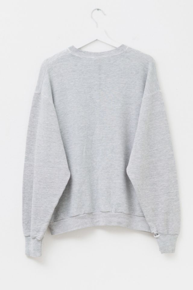 Vintage 1990s Distressed Graphic Heather Gray Crewneck Sweatshirt Made in USA #2