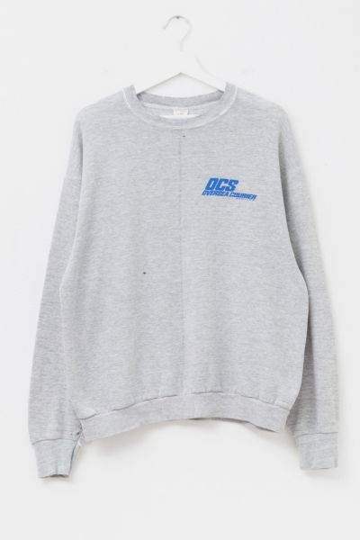 Vintage 1990s Distressed Graphic Heather Gray Crewneck Sweatshirt Made in USA