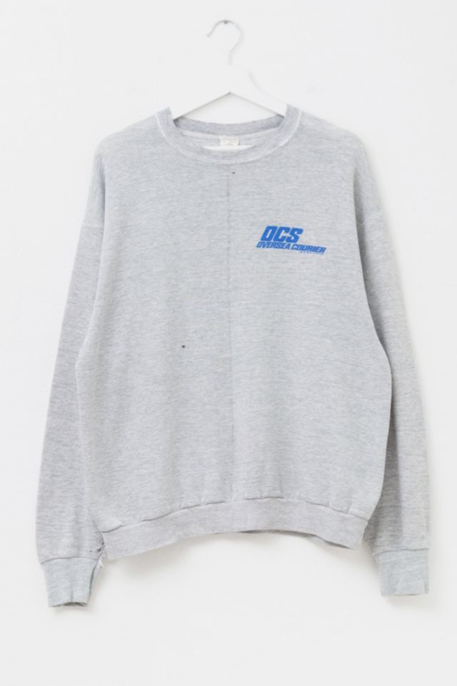 Vintage 1990s Distressed Graphic Heather Gray Crewneck Sweatshirt Made in USA