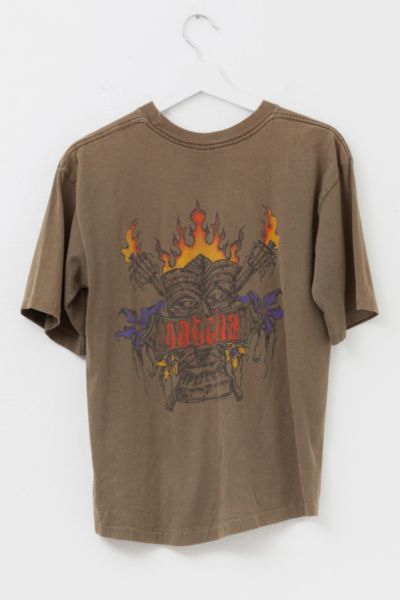 Vintage 1990s Distressed Gotcha Green Surf Graphic T-Shirt Made in USA
