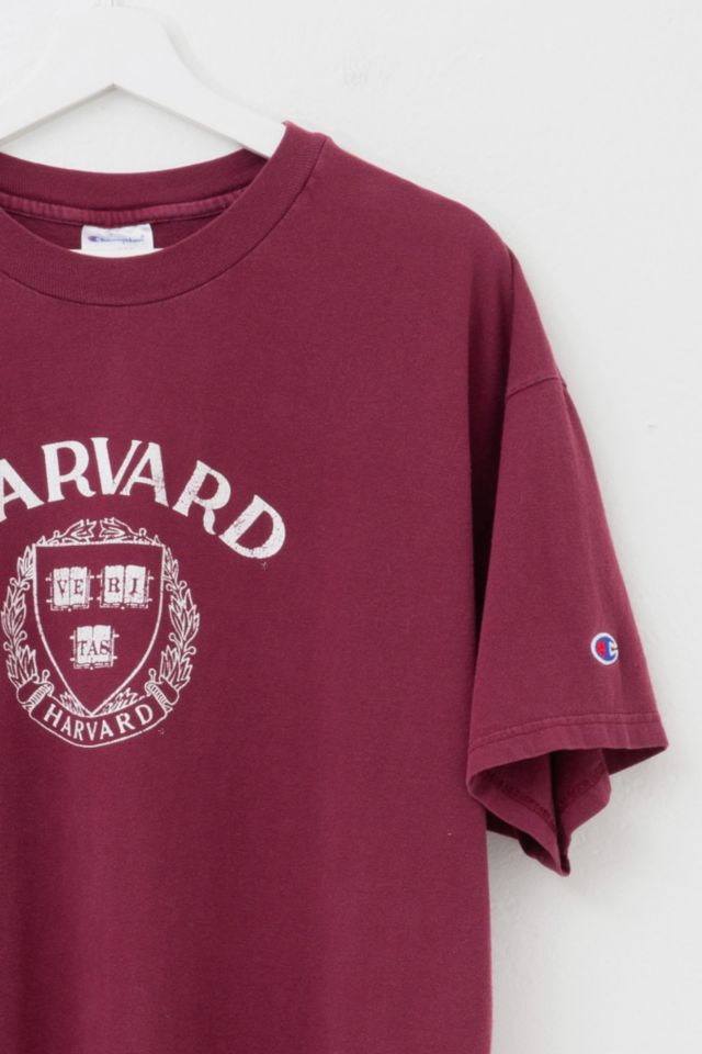Vintage 1990s Distressed Harvard Champion Crest Graphic T-Shirt #1