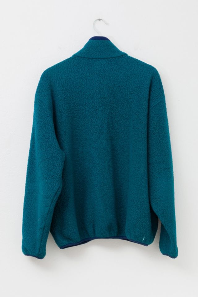 Vintage 1990s L.L. Bean Deep Pile Green Zipper Fleece Made in USA #2