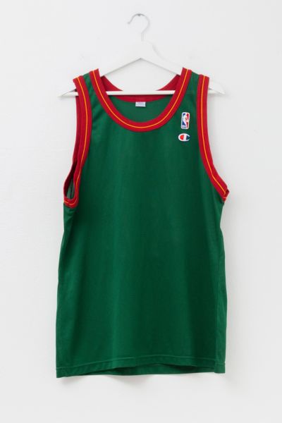 Vintage 1990s Shawn Kemp Seattle Sonics Champion Blank Front NBA Jersey