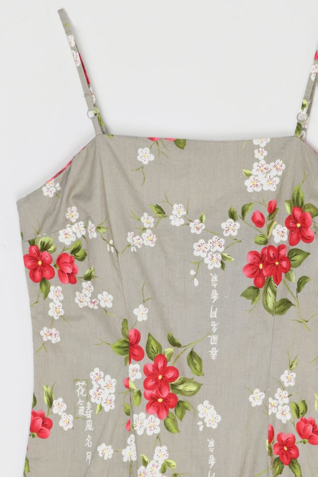 Vintage Y2k Gray Printed Mini Dress #1
