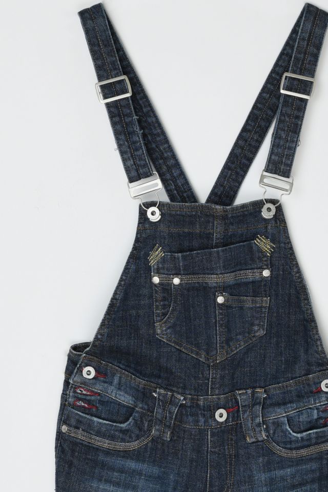 Vintage Y2k Contrast-Stitched Overalls #1