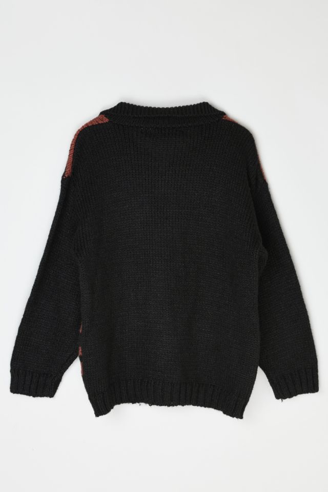 Vintage 90s Flower Patterned Sweater #2