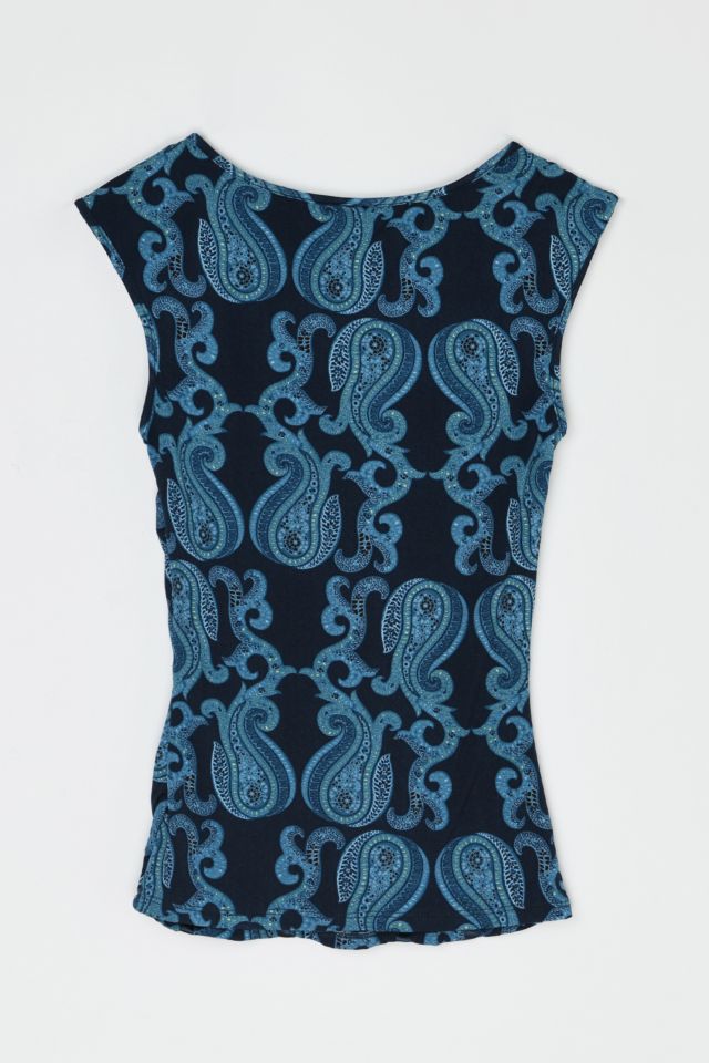 Vintage Y2k Dark Blue Ruched Top #2