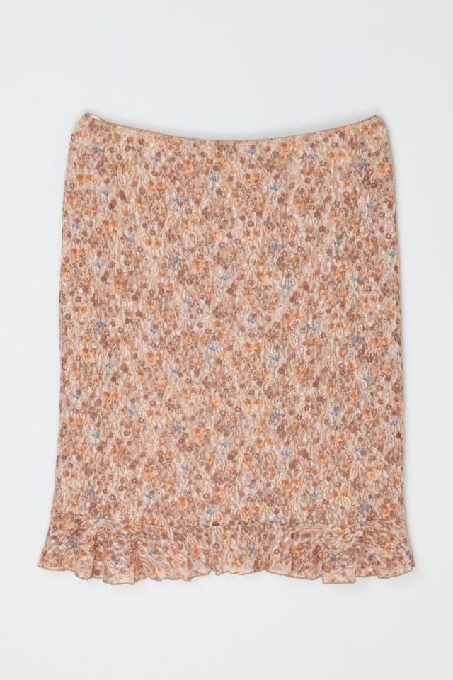 Vintage Y2k Lacy Printed Midi Skirt #2