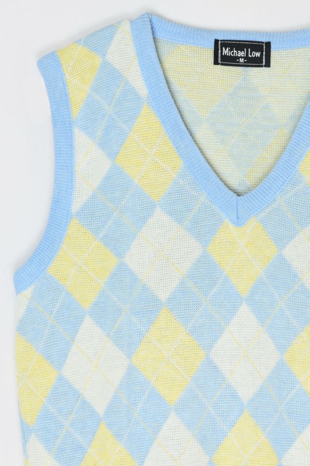 Vintage 60s Pastel Argyle Sweater Vest #1